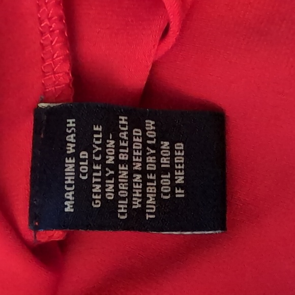 Chaps| Red Mermaid Midi Skirt Polyester Blend - Picture 10 of 13